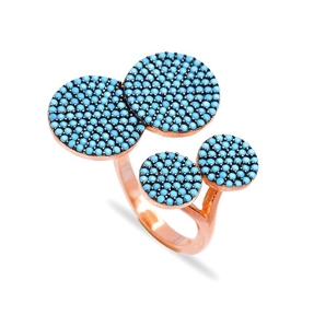 Fashionable Nano Turquoise Ring Wholesale Handcrafted Silver Jewelry